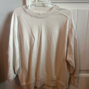 Aerie Soft Cream Crew Neck Sweater